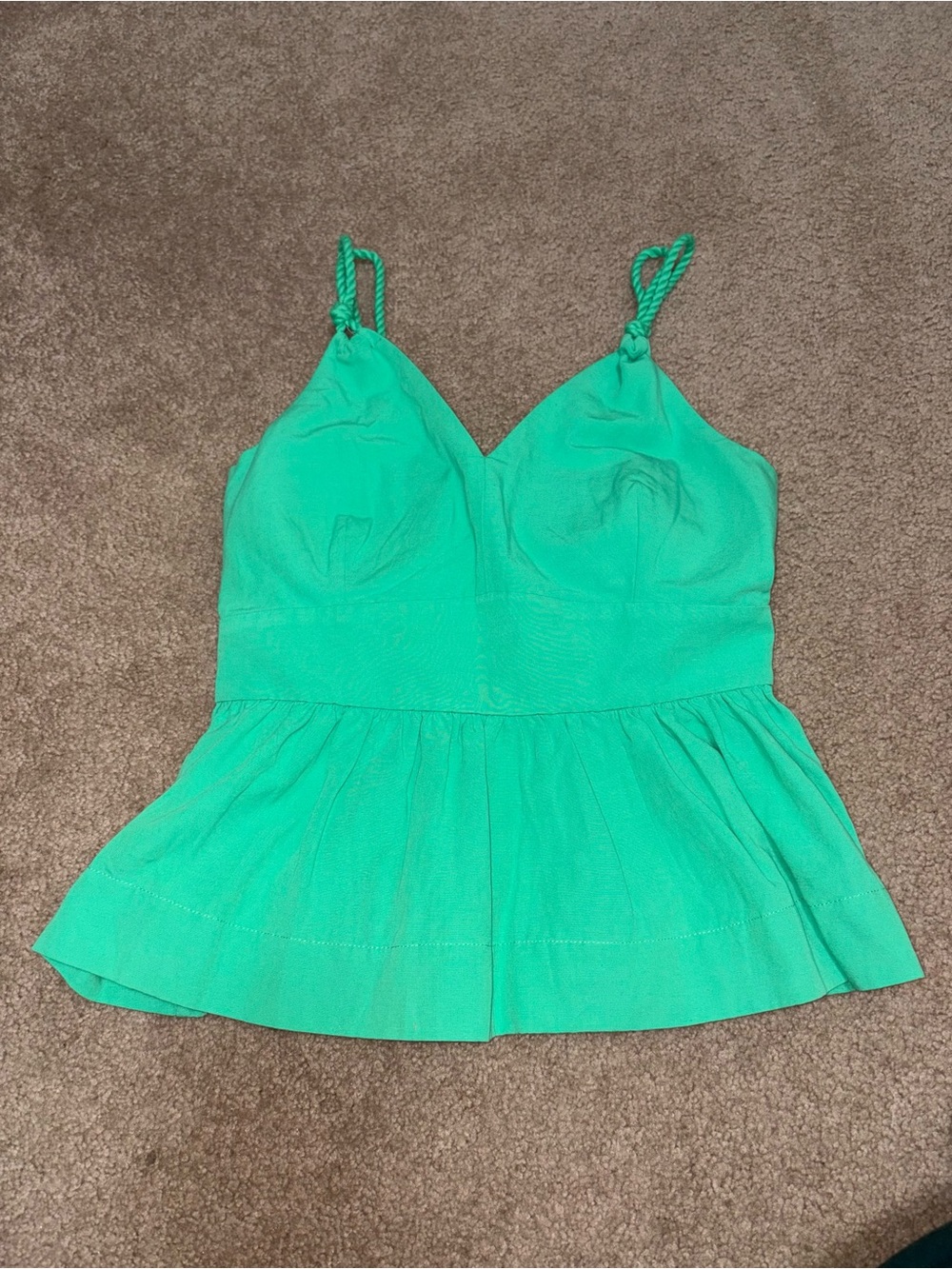 Lily Pulitzer Green Peplum Tank Top